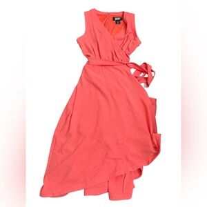 DKNY Vibrant Coral Maxi Dress